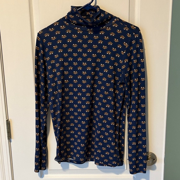 Ann Taylor Navy and Gold Turtleneck Sweater - Picture 1 of 1